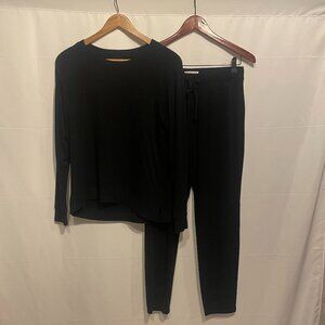 Women's Black Small Lou & Grey for Loft 2 Piece Jogger Set